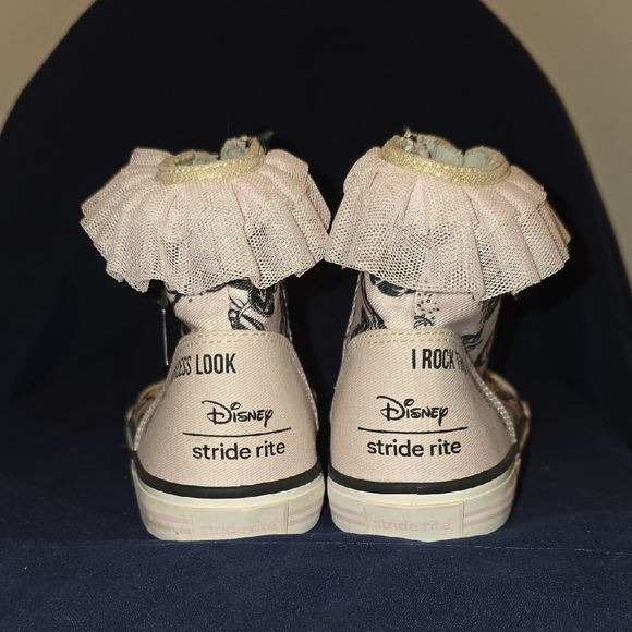 Stride Rite Kids' Light Pink High-Top Sneakers Disney Princess Punk Lace LOT S - Picture 2 of 6